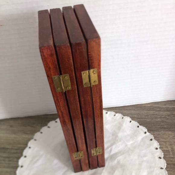 Vtg Hand Painted Asian Folding Tabletop Divider - Picture 14 of 15